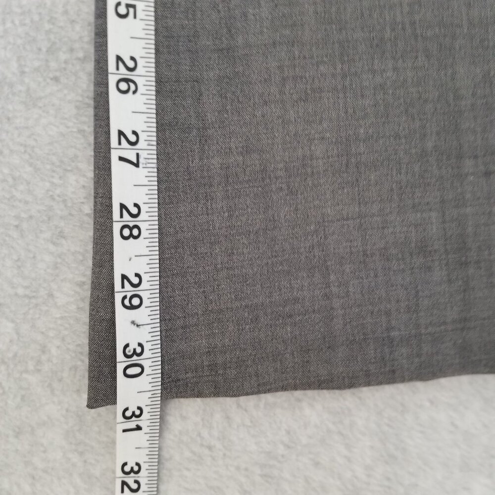 Theory Womens Gray Wide Leg Wool Blend Career Pleated Dress Pants Interview Sz 4 - Picture 9 of 12